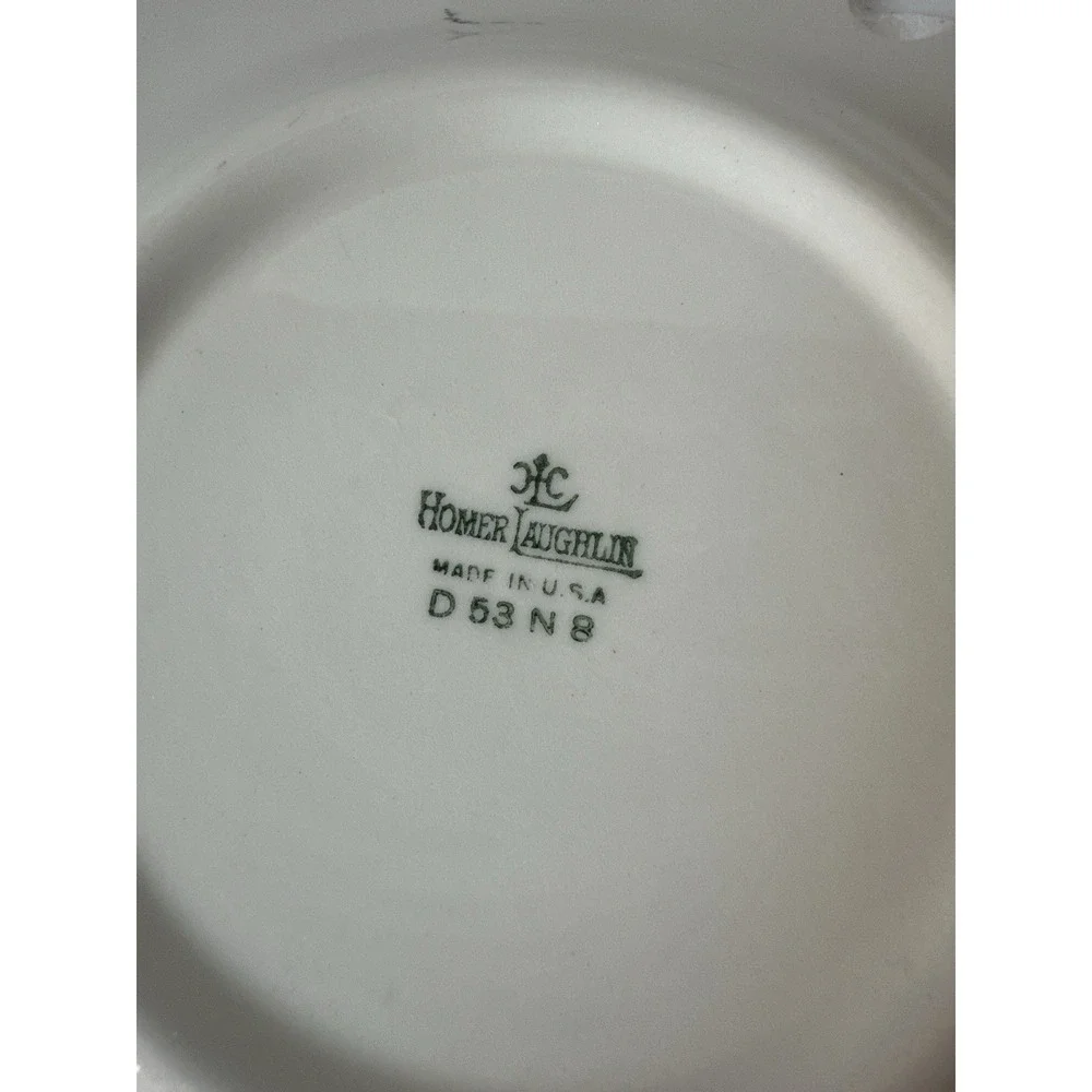 1950's Homer Laughlin Ford's First Car 1896 Automobile Ashtray & Small Plate